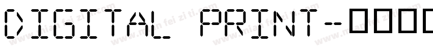 Digital print字体转换